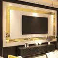 "Building Acrylic Border Mirror Decor - Premium Black & Golden | 4x4 Inches |