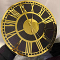Premium Majestic Roman Clock - Black & Golden | High-Quality Wall Clock for Home & Office