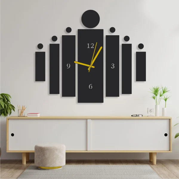 3D Antique Wooden Big Wall Clock