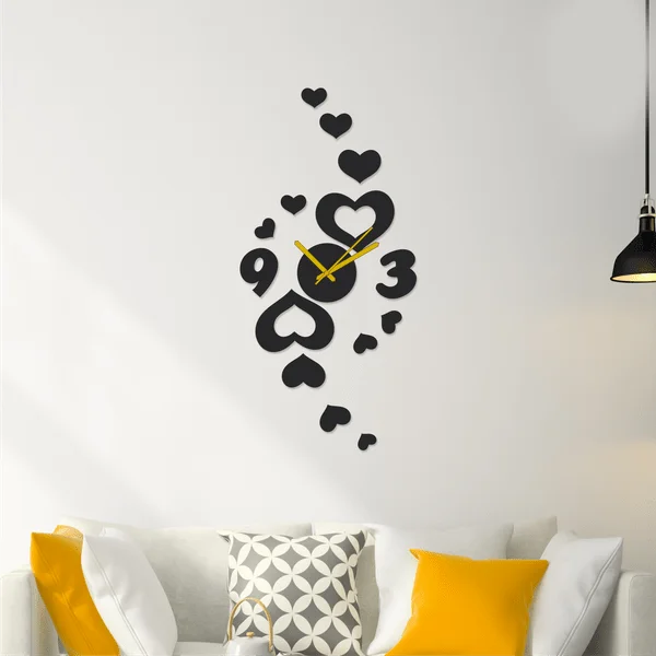 3D Wall Clock Heart