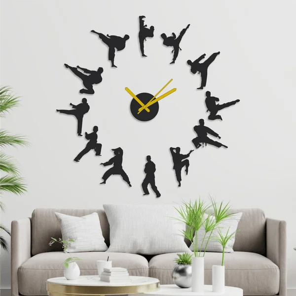 Kung Fu 3D Wall Clock