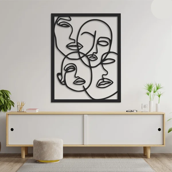 Abstract Faces Wall Decor