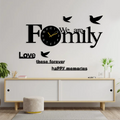 We are Family Wooden Wall Clock